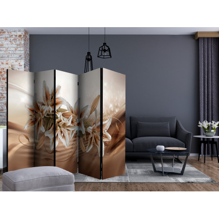 Paravan Chocolate Lilies Ii [Room Dividers] 225 cm x 172 cm-01