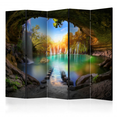 Paravan Turquoise Lake Ii [Room Dividers] 225 cm x 172 cm-01