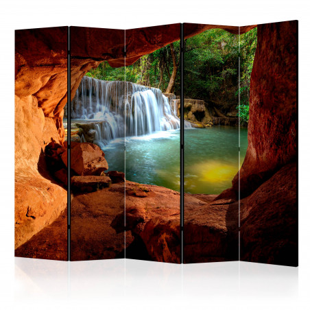 Paravan Cave: Forest Waterfall Ii [Room Dividers] 225 cm x 172 cm-01