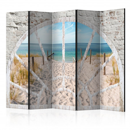 Paravan Window View Beach Ii [Room Dividers] 225 cm x 172 cm-01