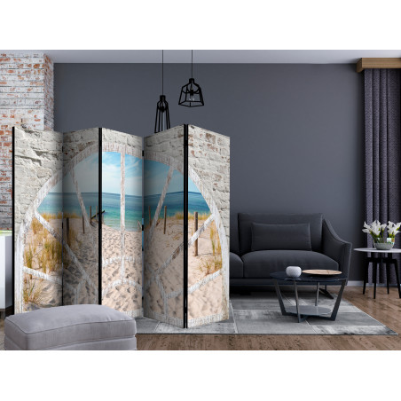 Paravan Window View Beach Ii [Room Dividers] 225 cm x 172 cm-01