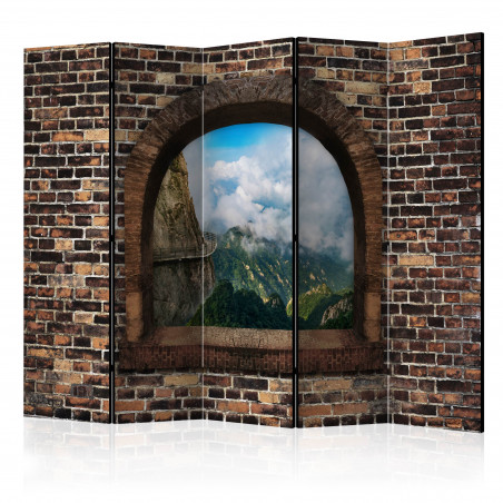 Paravan Stony Window: Mountains Ii [Room Dividers] 225 cm x 172 cm-01