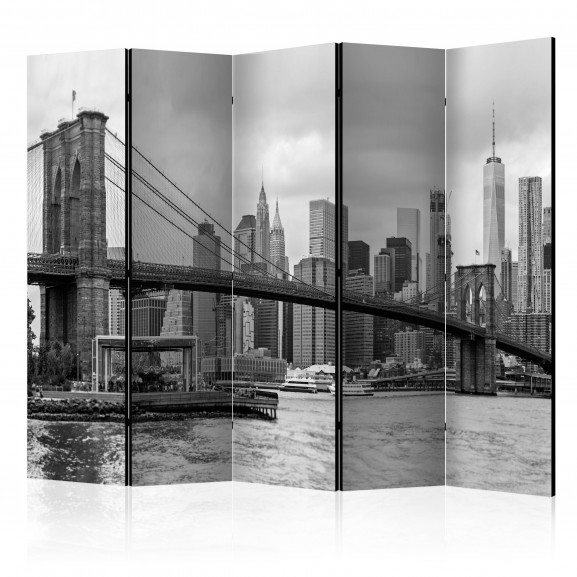 Paravan Road To Manhattan (Black And White) Ii [Room Dividers] 225 cm x 172 cm