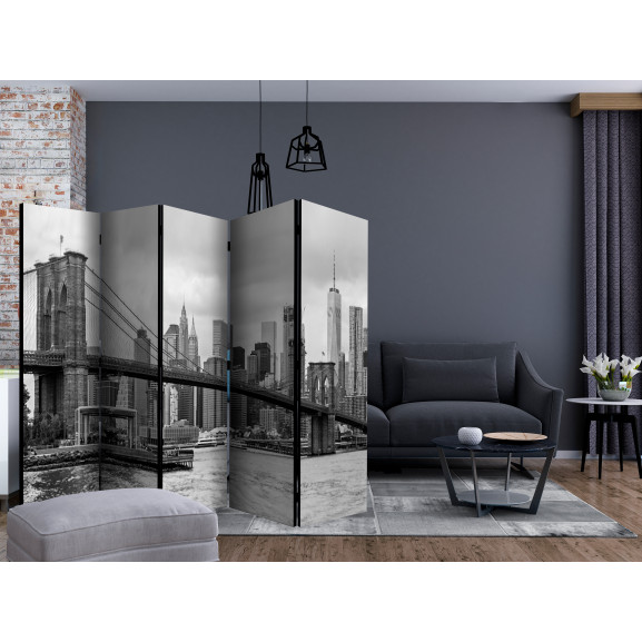 Paravan Road To Manhattan (Black And White) Ii [Room Dividers] 225 cm x 172 cm Artgeist