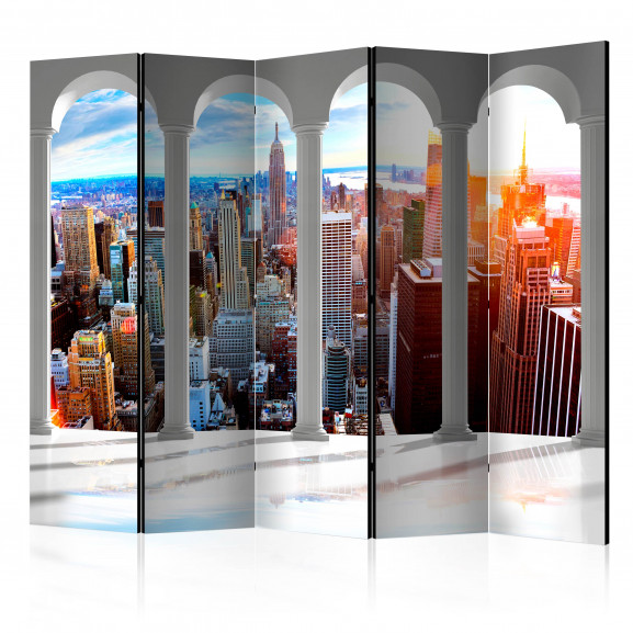 Paravan Pillars And New York Ii [Room Dividers] 225 cm x 172 cm 172