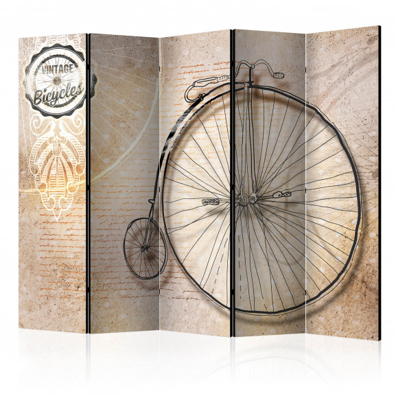 Paravan Vintage Bicycles Sepia Ii [Room Dividers] 225 cm x 172 cm