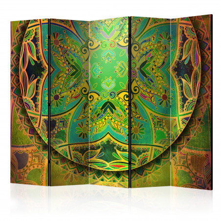 Paravan Mandala: Emerald Fantasy Ii [Room Dividers] 225 cm x 172 cm-01
