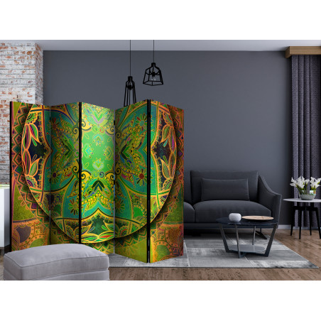 Paravan Mandala: Emerald Fantasy Ii [Room Dividers] 225 cm x 172 cm-01