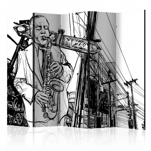 Paravan Saxophone Recital On Broadway Ii [Room Dividers] 225 cm x 172 cm