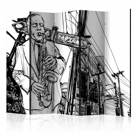 Paravan Saxophone Recital On Broadway Ii [Room Dividers] 225 cm x 172 cm-01