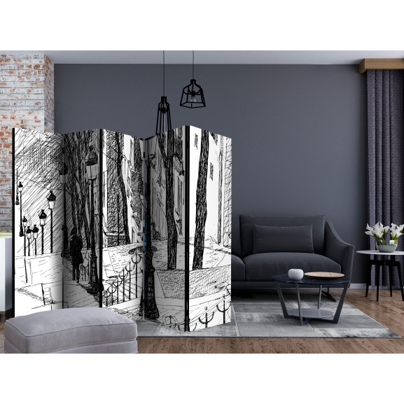 Paravan Stairs Montmartre Ii [Room Dividers] 225 cm x 172 cm Artgeist