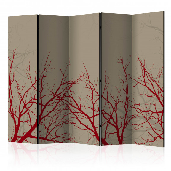 Paravan Red-Hot Branches Ii [Room Dividers] 225 cm x 172 cm 172