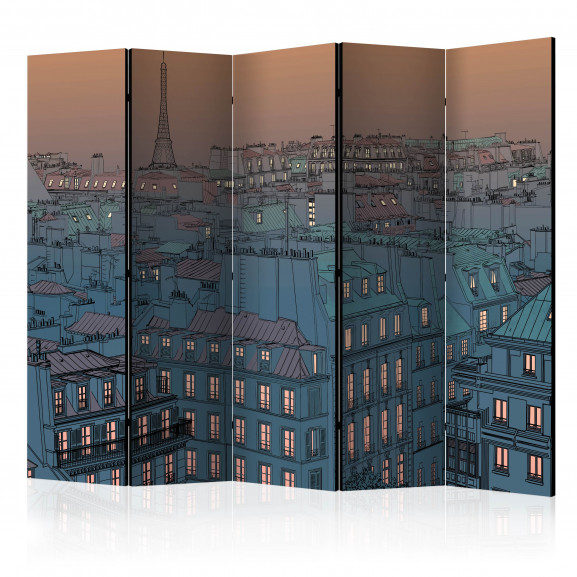 Paravan Good Evening Paris! Ii [Room Dividers] 225 cm x 172 cm 172
