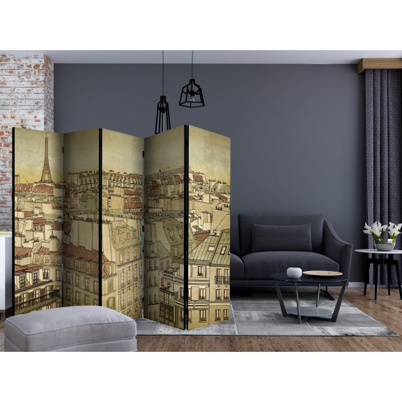 Paravan good bye paris! ii [room dividers] 225 cm x 172 cm
