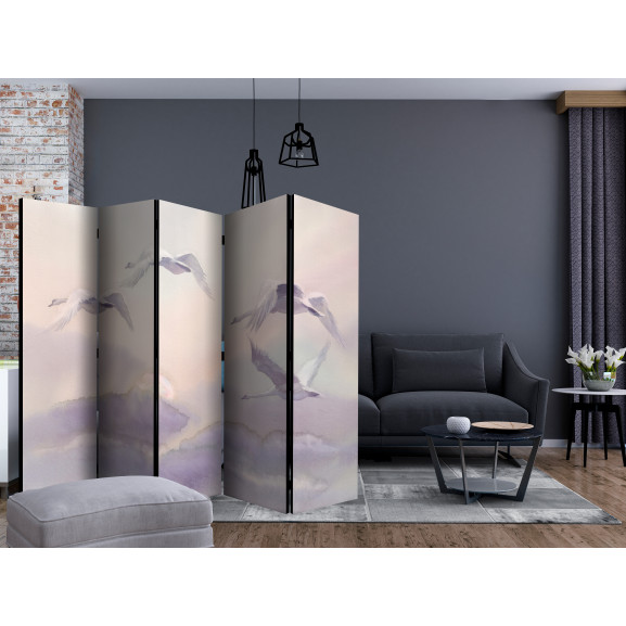 Paravan flying swans ii [room dividers] 225 cm x 172 cm