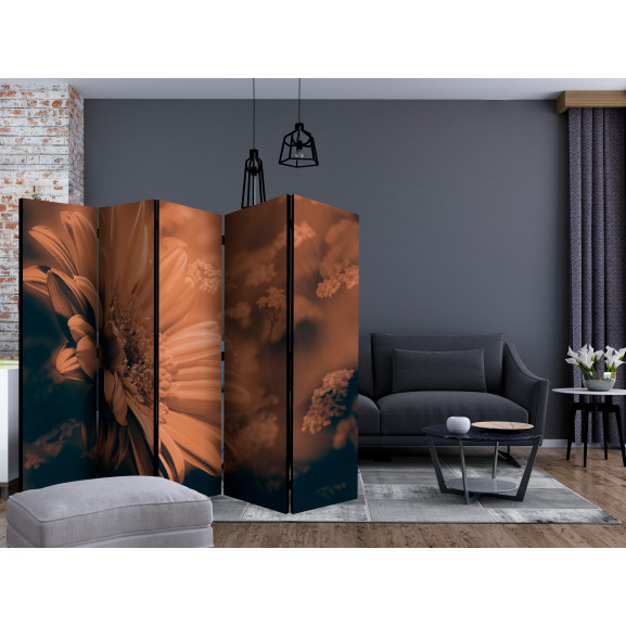 Paravan gerbera in bronze ii [room dividers] 225 cm x 172 cm
