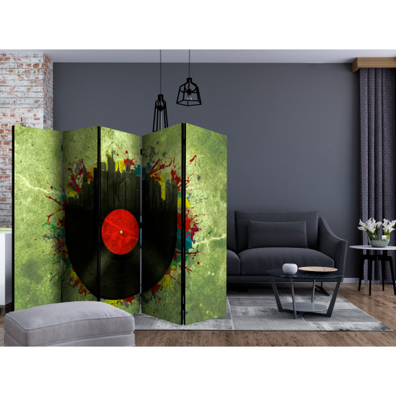 Paravan colorful melodies of the city ii [room dividers] 225 cm x 172 cm
