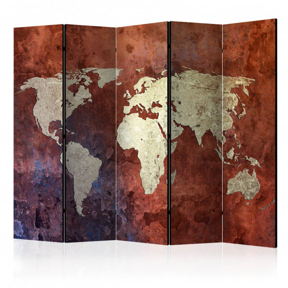 Paravan Iron Continents Ii [Room Dividers] 225 cm x 172 cm