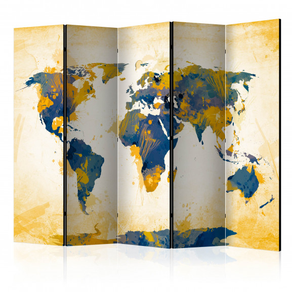 Paravan Map Of The World Sun And Sky Ii [Room Dividers] 225 cm x 172 cm