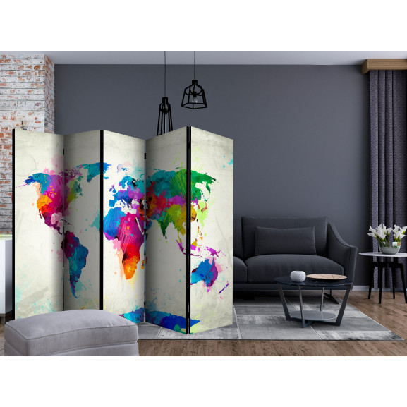 Paravan the map of happiness ii [room dividers] 225 cm x 172 cm