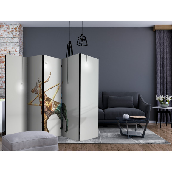 Paravan Deer (3D) Ii [Room Dividers] 225 cm x 172 cm Artgeist imagine antiquemob.ro