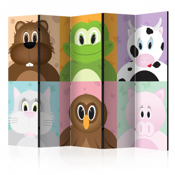 Paravan Cheerful Animals Ii [Room Dividers] 225 cm x 172 cm