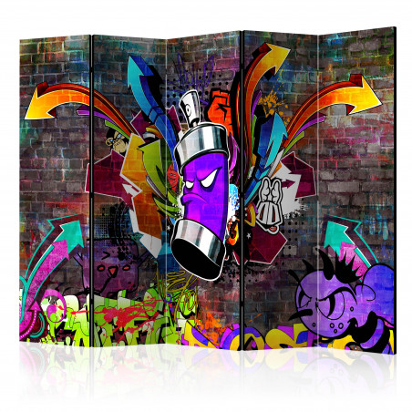 Paravan Graffiti: Colourful Attack Ii [Room Dividers] 225 cm x 172 cm-01