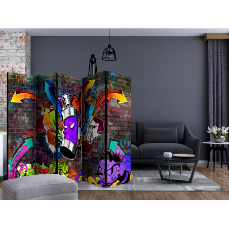 Paravan Graffiti: Colourful Attack Ii [Room Dividers] 225 cm x 172 cm-01