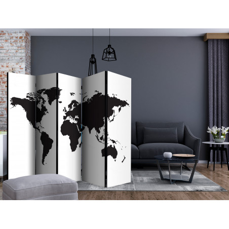 Paravan Black & White World Ii [Room Dividers] 225 cm x 172 cm-01