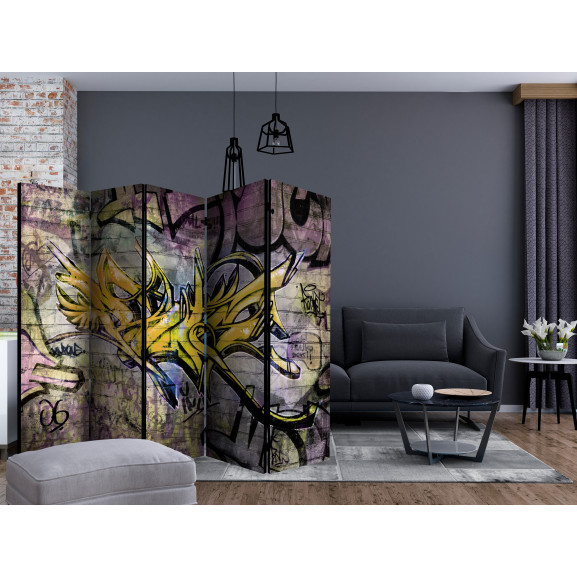 Paravan Stunning Graffiti Ii [Room Dividers] 225 cm x 172 cm Artgeist imagine antiquemob.ro