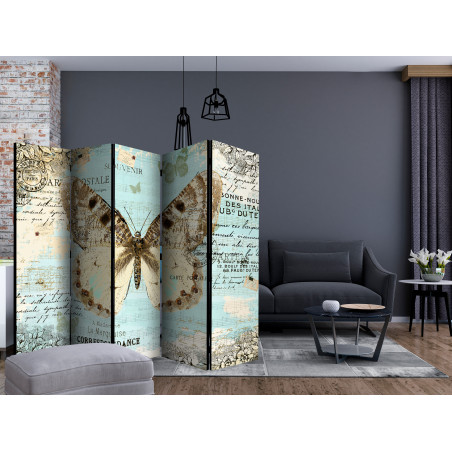 Paravan Postcard With Butterfly Ii [Room Dividers] 225 cm x 172 cm-01