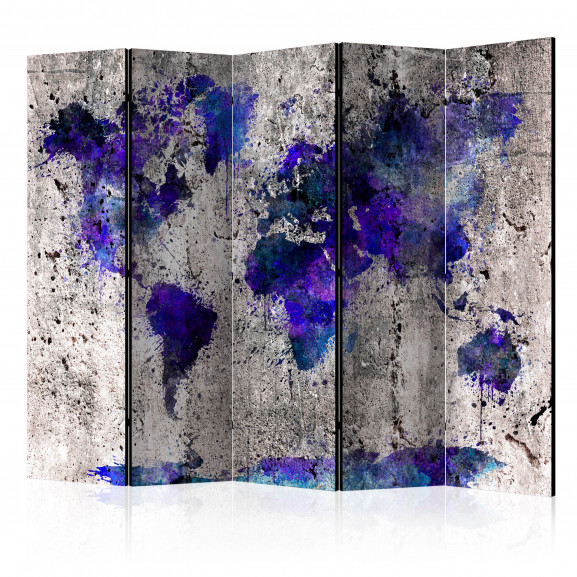 Paravan World Map: Ink Blots Ii [Room Dividers] 225 cm x 172 cm