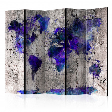 Paravan World Map: Ink Blots Ii [Room Dividers] 225 cm x 172 cm-01