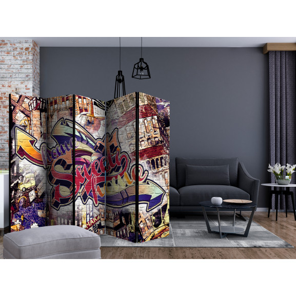 Paravan cool graffiti ii [room dividers] 225 cm x 172 cm