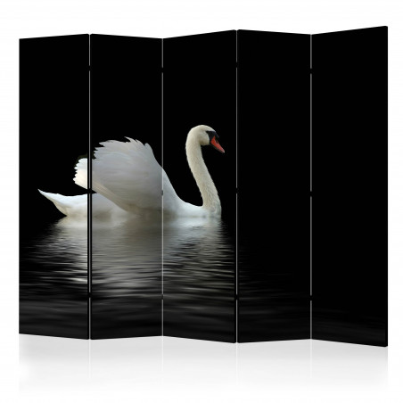 Paravan Swan (Black And White) Ii [Room Dividers] 225 cm x 172 cm-01