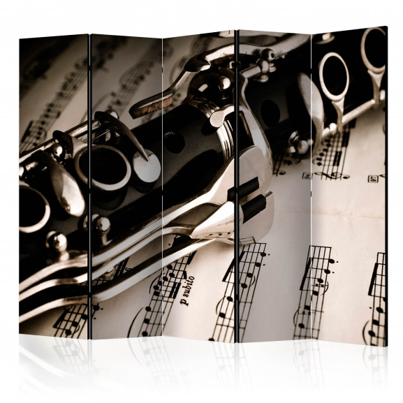 Paravan Clarinet And Music Notes Ii [Room Dividers] 225 cm x 172 cm