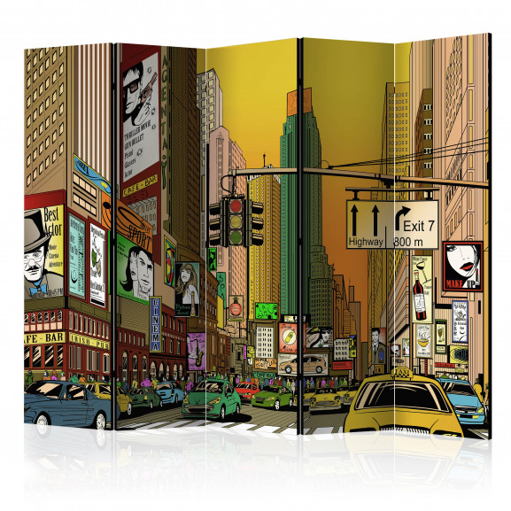 Paravan Vibrant City Ny Ii [Room Dividers] 225 cm x 172 cm