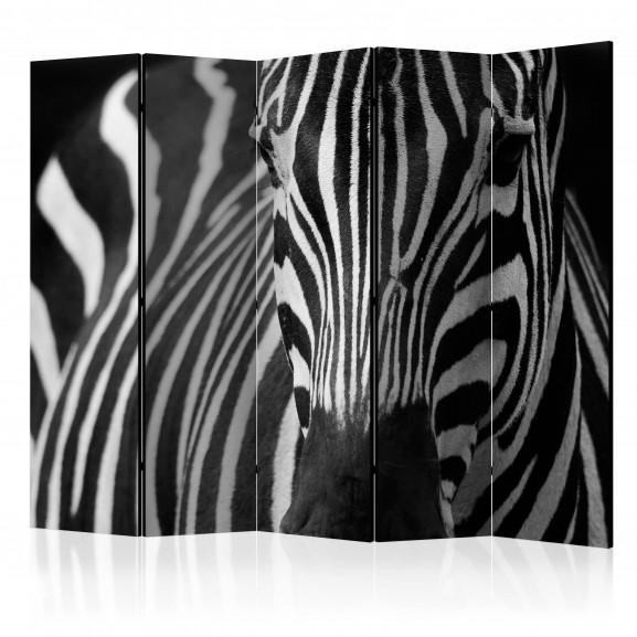 Paravan White With Black Stripes Ii [Room Dividers] 225 cm x 172 cm