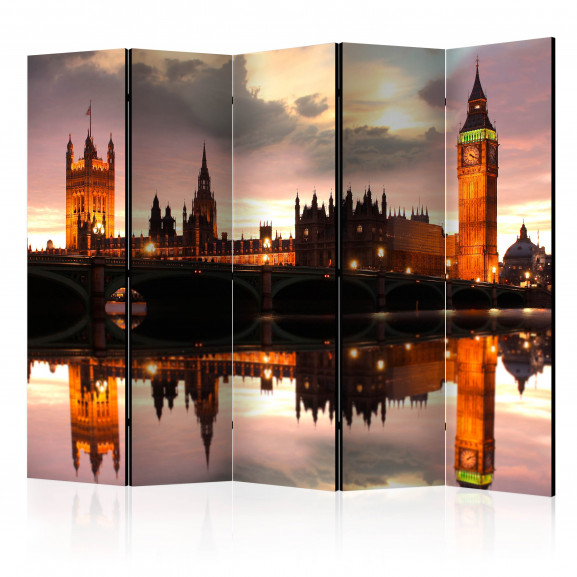 Paravan Big Ben In The Evening, London Ii [Room Dividers] 225 cm x 172 cm