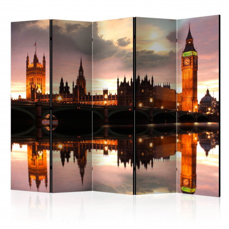 Paravan Big Ben In The Evening, London Ii [Room Dividers] 225 cm x 172 cm-01