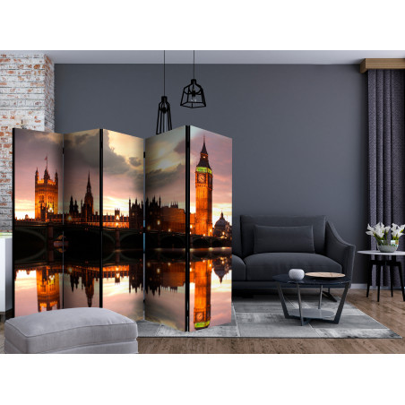 Paravan Big Ben In The Evening, London Ii [Room Dividers] 225 cm x 172 cm-01