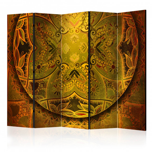 Paravan Mandala: Golden Poem Ii [Room Dividers] 225 cm x 172 cm 'Golden
