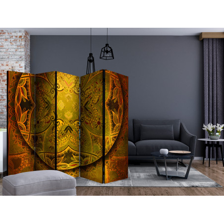 Paravan Mandala: Golden Poem Ii [Room Dividers] 225 cm x 172 cm-01