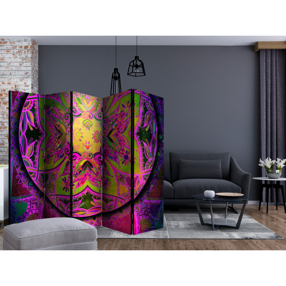 Paravan mandala: pink expression ii [room dividers] 225 cm x 172 cm