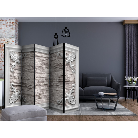 Paravan brick in the frame (beige) ii [room dividers] 225 cm x 172 cm