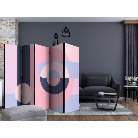 Paravan Geometric Wreath (Violet) Ii [Room Dividers] 225 cm x 172 cm Artgeist imagine antiquemob.ro