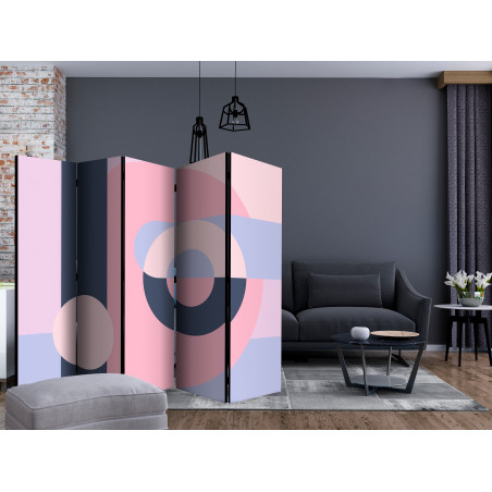 Paravan Geometric Wreath (Violet) Ii [Room Dividers] 225 cm x 172 cm-01