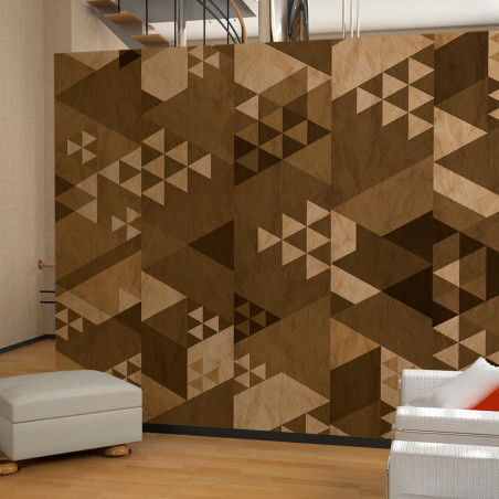 Fototapet Brown Patchwork-01