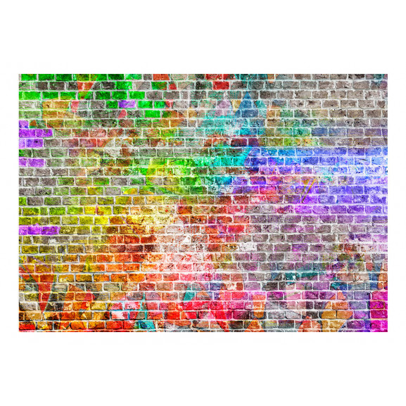 Fototapet Rainbow Wall 100 cm x 70 cm naturlich.ro