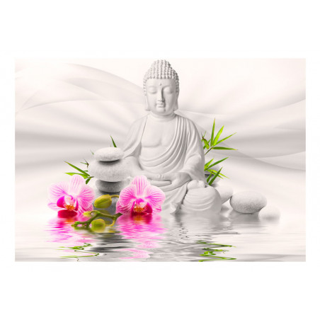 Fototapet Buddha And Orchids-01